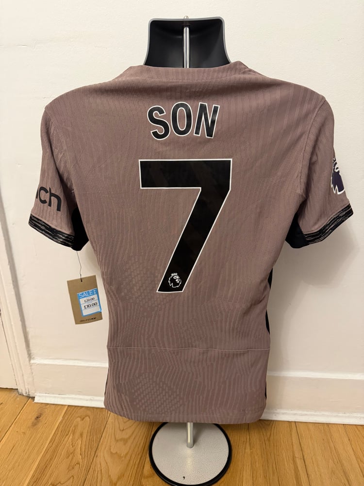 Image of NEW Tottenham Hotspur “SON 7” Match Issued 2023/24 Third Shirt + patches