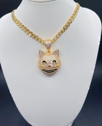 Image 1 of GOLD DIAMOND KITTY NECKLACE