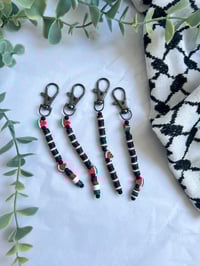 Image 1 of Handmade Palestine-Inspired Bag Charm Black
