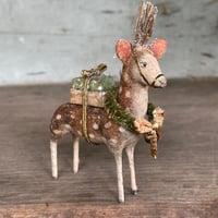 Image 1 of Spun Cotton Reindeer Ornament 2