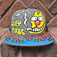 Image 1 of Hand Painted Hat 18 1/1 Flat Brim Hat 
