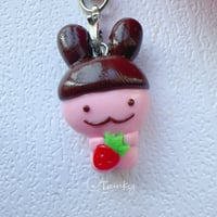 Image 2 of Meiji Apollo Bunny Inspired Polymer Clay Charm