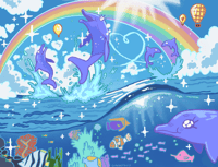 Whimsical joy sticker 