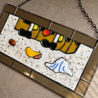 Image 5 of Stained glass "I've got all the friends I need right here" panel