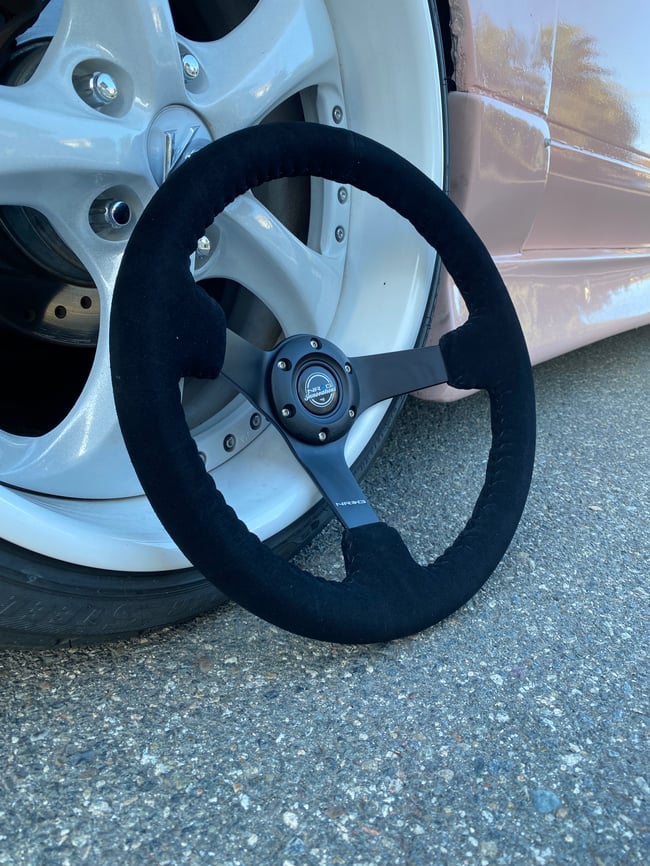 NRG Steering Wheel Black With Black Stitching