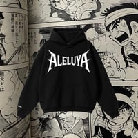Image 2 of BLACK ALELUYA HOODIE