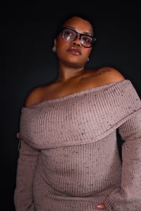 Image 1 of Off The Shoulder Knit Dress 