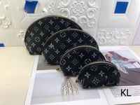 Black 4piece makeup pouches 