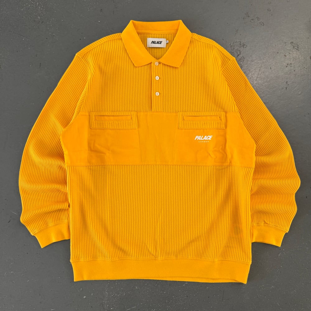 BNWT SS 18 Palace Waffle Long Sleeve Polo Shirt, Size XL Gone