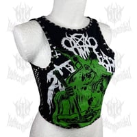 Image 3 of Nunslaughter "Green Witch” Racer Top (SIZE L)