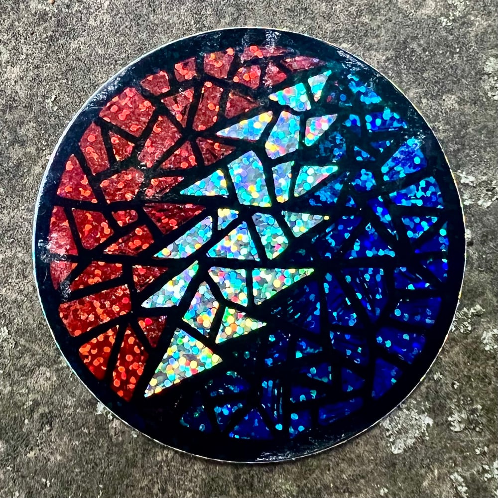 Image of Mosaic Bolt glitter sticker 