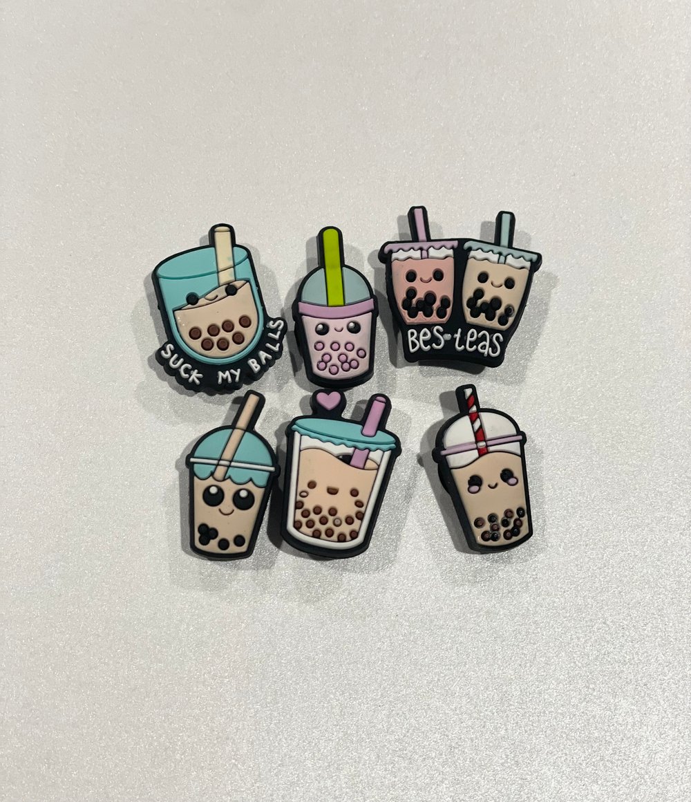 New Croc Charms Assorted Bubble Tea Boba Shoe Jibbitz - Many Options