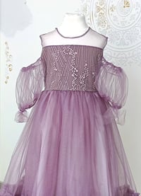 Image 3 of Photography dress - Elvina girl size 110 - dusty purple | photo props | tulle dress