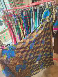 Image 8 of Bianca Frill maxi dress Blue checks