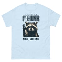 Image 5 of Unisex T-Shirt Giveashitometer Nope Nothing T-Shirt | Funny Raccoon Humor Graphic Tee