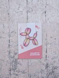 Image 5 of Pink Balloon Dog Magnetic Bookmarks