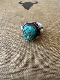 Image 1 of Old Stock Kingman Turquoise Ring size 6.5