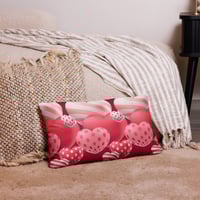 Image 4 of 100% Polyester Love Hearts Pillow