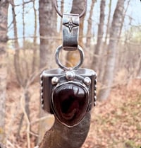 Image 3 of Large bear claw with Sheen Obsidian 