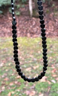 Image 3 of Black Obsidian Heart Choker