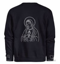 Image 2 of Rhinestone virgin de guadalupe  crewneck