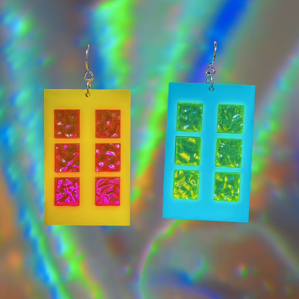 Image of Electric  Window Earrings 