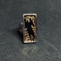 Image 1 of CRAFTED | Stainless Steel Adjustable Ring Liquid Death - Black