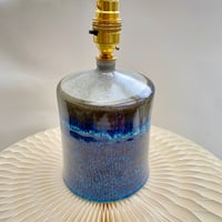 Image 1 of Blue And Roskilly Grey Table Lamp With Brass Fitting