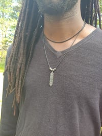 Image 1 of Celtic Knot Pendant Leather Necklace