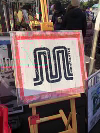 Image 1 of M is for Manchester hand painted on wood 
