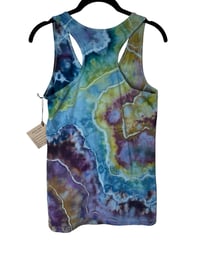 Image 6 of M Ladies Racerback Tank in Earthy Geode Ice Dye