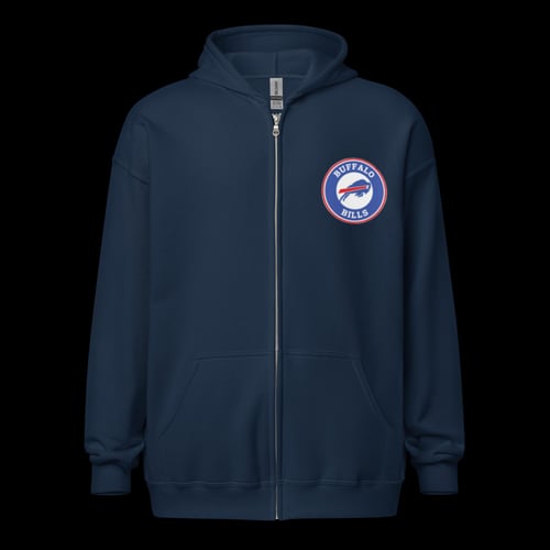 Image of Unisex Buffalo Bills Zip-Up Hooded Hoodie
