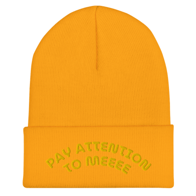 Image of Pay Attention To Meee Beanie - Yellow