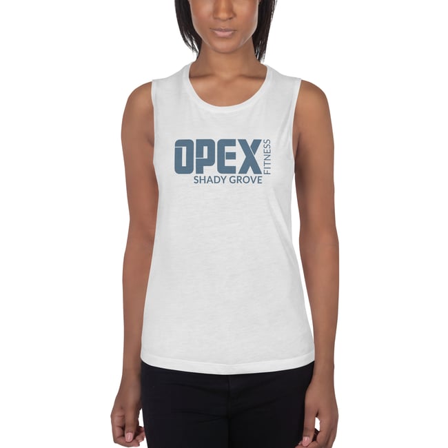 Ladies’ Muscle Tank - White