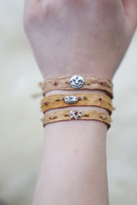 Image 1 of the earth, the moon, the stars - fabric bracelet 