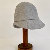 Image 2 of Wool cloche grey herringbone