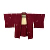 Antique Silk Haori (Wine Red Shibori)