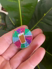 Image 1 of Iced Coffee All Year Long Pin