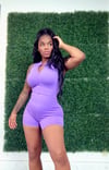 SnapBack 2 pc biker shorts set ( lavender purple)