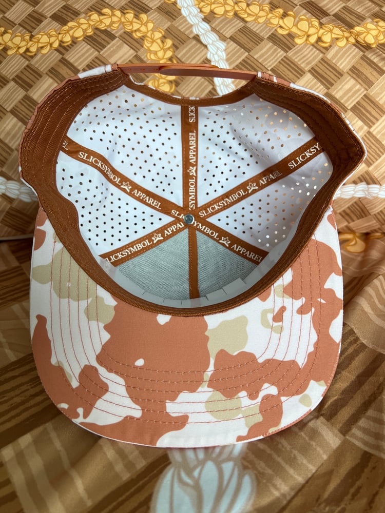 Image of WAIMĀNALO SnapBack hat (Desert Camo/Red)