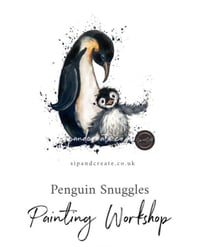 Penguin Snuggles - Painting Workshop at Scruffy Little Fox