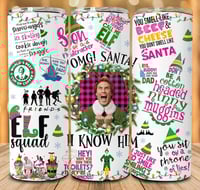 Pink elf 20oz subliamtion tumbler