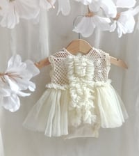 Image 1 of Newborn girl photoshoot outfit | Mia | cream