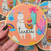 Spicy Drama Llama 4” Hand Embroidery