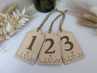 Image 3 of Table Number Bottle Tags 