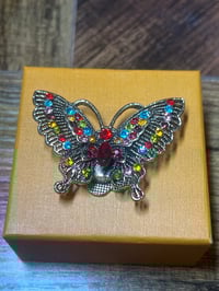 Image 1 of Luxury Stone Butterfly Brooch