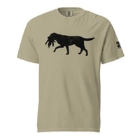 Image 5 of OWG - Black Lab with left sleeve brand unisex garment-dyed heavyweight t-shirt