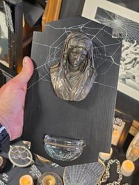 Image 2 of Beautiful Large vintage ‘MARY’ water font with preserved spider web