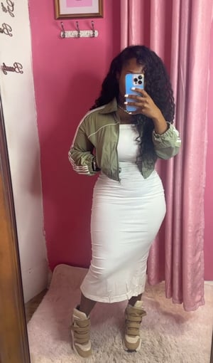 Image of OLIVE you track set or (white tube dress)