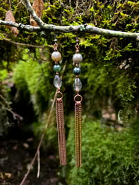 Image 3 of India Agate Fringe Earrings 